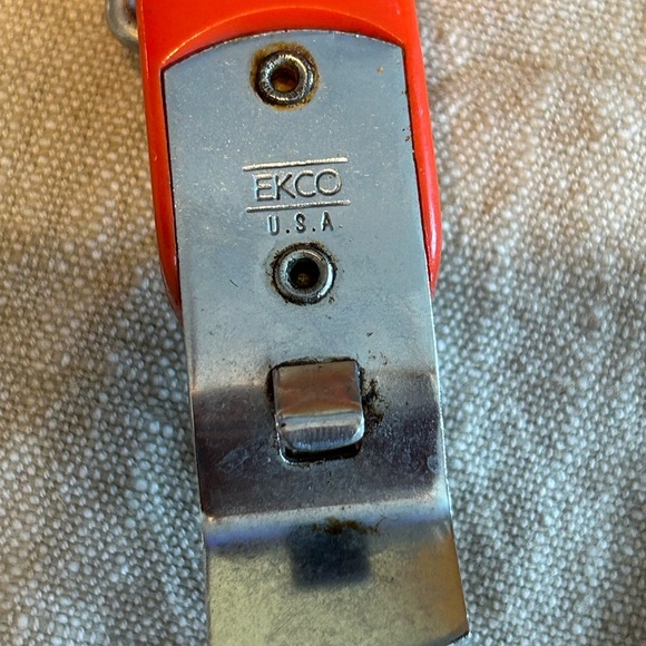Vintage Ekco Can And Bottle Opener Retractable Corkscrew Made In USA Keyring - Picture 3 of 6